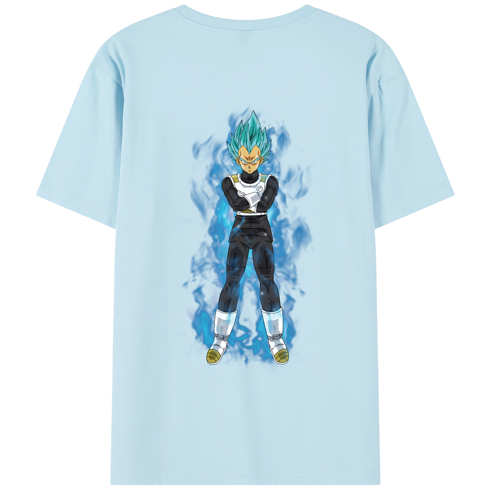 （画像用） ドラゴンボール ベジータ四世（Bejīta Yonsei）DRAGON BALL Vegeta IV 綿100％半袖Tシャツ（背面プリント）